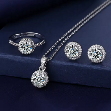 Sterling Silver Sweetheart Jewelry Set